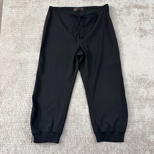 Cop Copine Paris Black LOUDIO Pantacourt Cropped Jogger Pants Made in France L